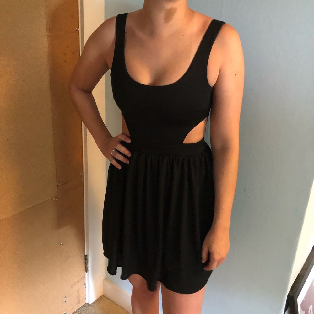 Black cut out dress